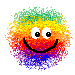 A low-res rainbow fluffball.